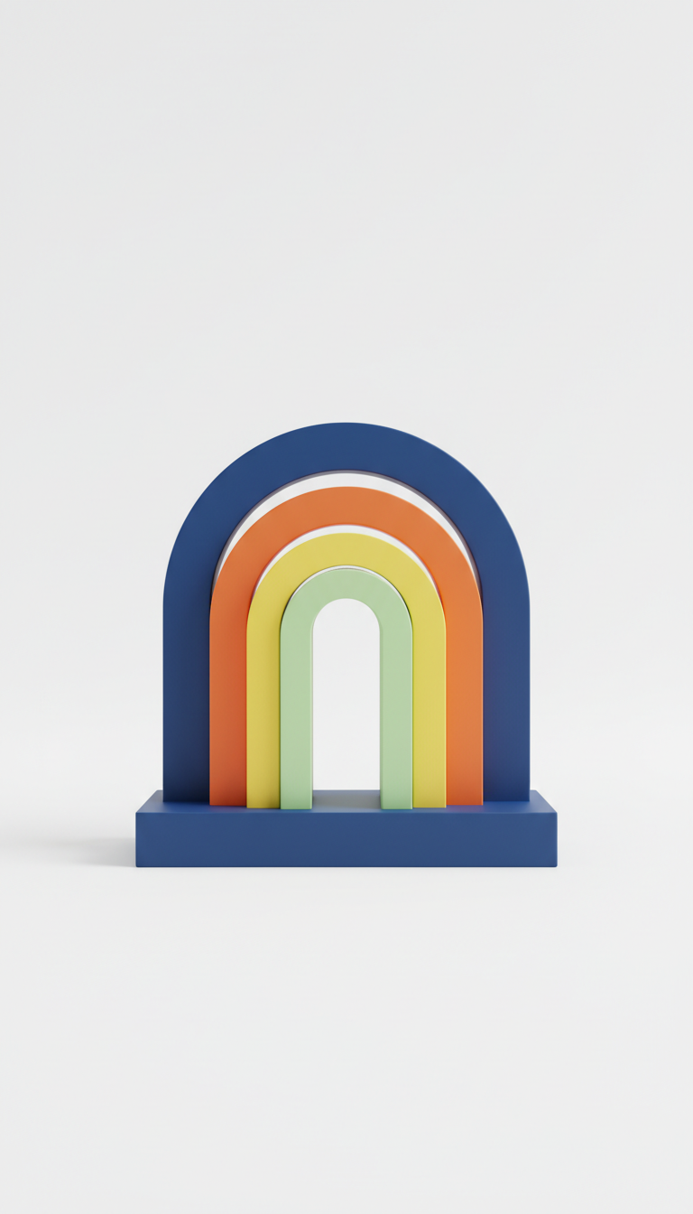 Pixel Arc Pen Holder In Gradient PLA