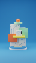 Circuit Stack Display Stand With Metallic Finish