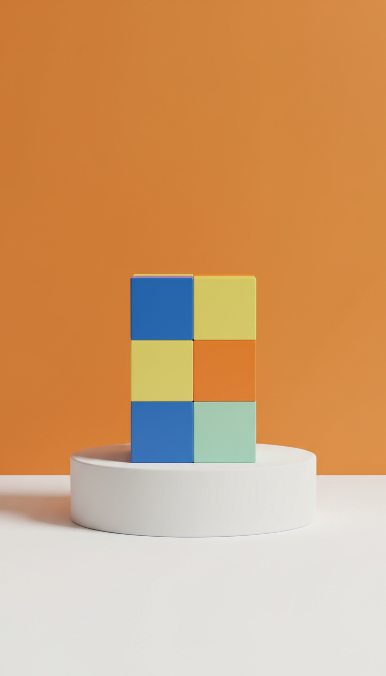 Pop Cube Desk Organizer With Colorblock Sides