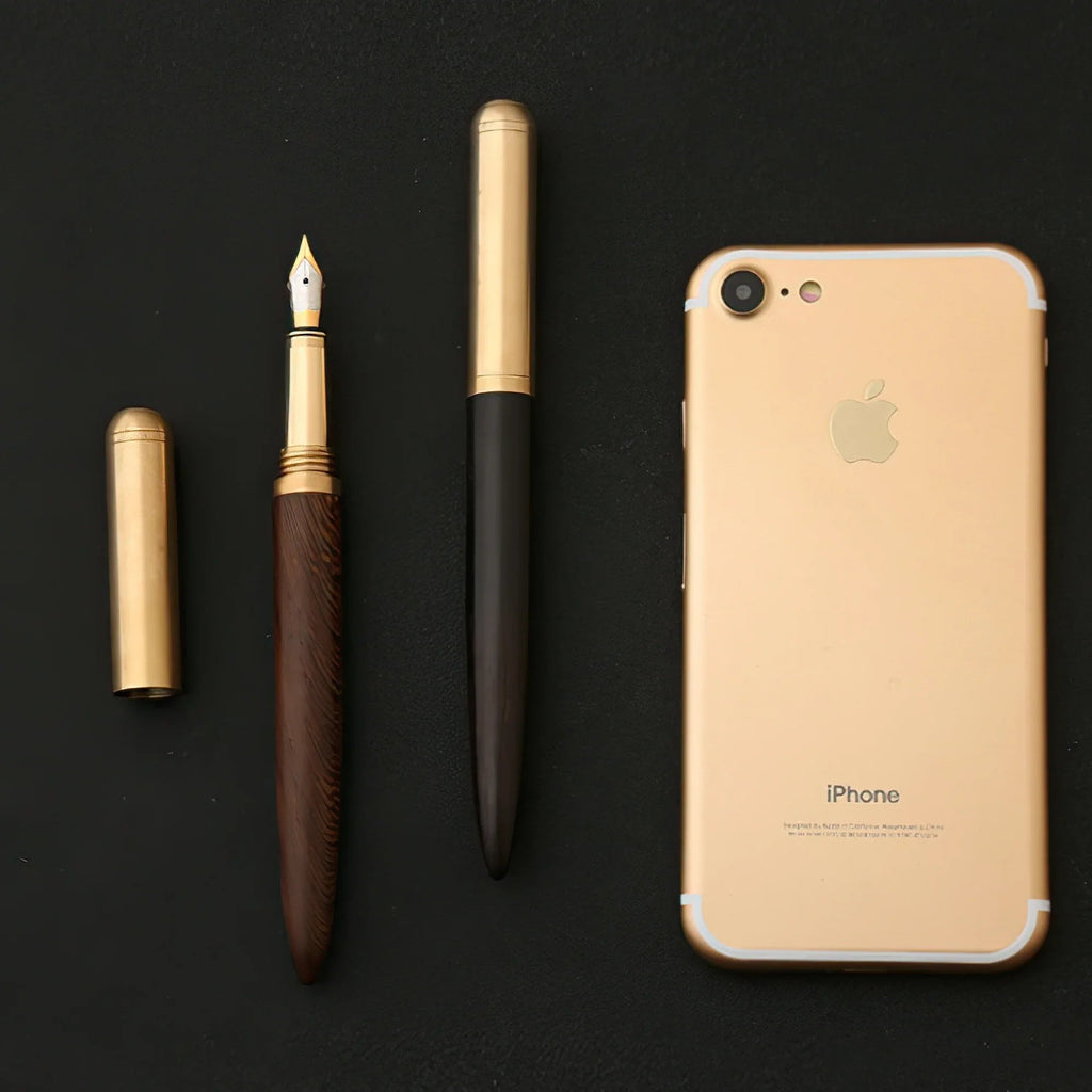 The Hemmingway | Handmade Wood and Brass Fountain Pen - Printiful